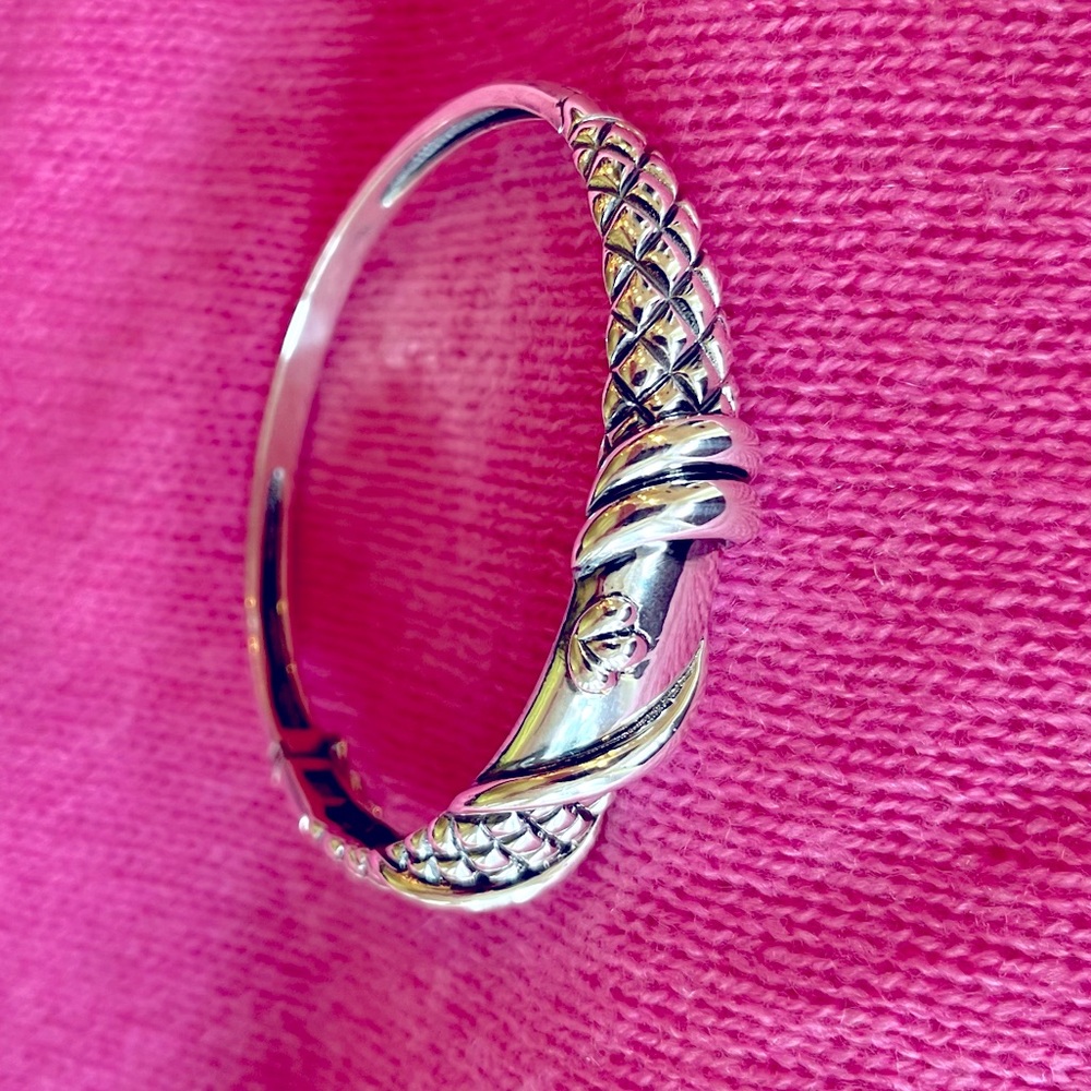 Vintage 925 Sterling Bangle Bracelet - Picture 8 of 16